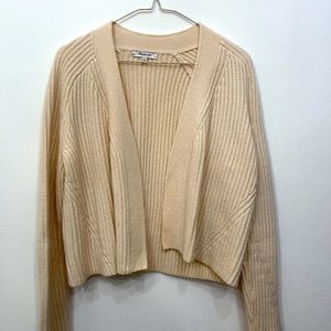 Madewell - 100% Merino Wool Cropped Cardigan - Cream - Size XS